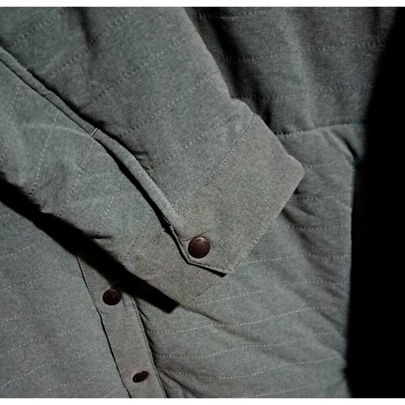Mens Eddie Bauer Shirt Jacket Departure Lined Snap Front Fleece Lined XL Tall - Picture 5 of 10